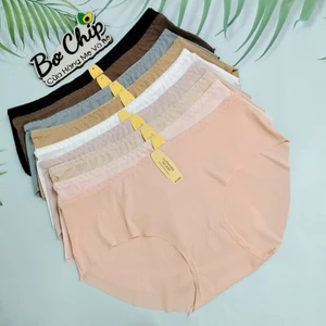 Quần lót nữ su tăm trơn không đường viền, kháng khuẩn 4 chiều dịu nhẹ từ 60-70 ký - Đồ Lót Bơ Chíp