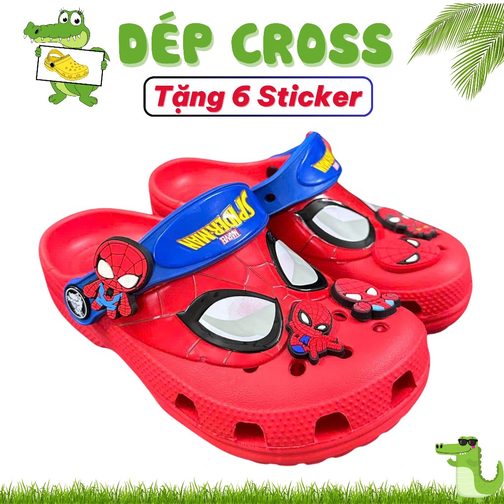 Dép Cross cho bé trai Band Classic Croos Spider Man Kids Hàng Chính ...