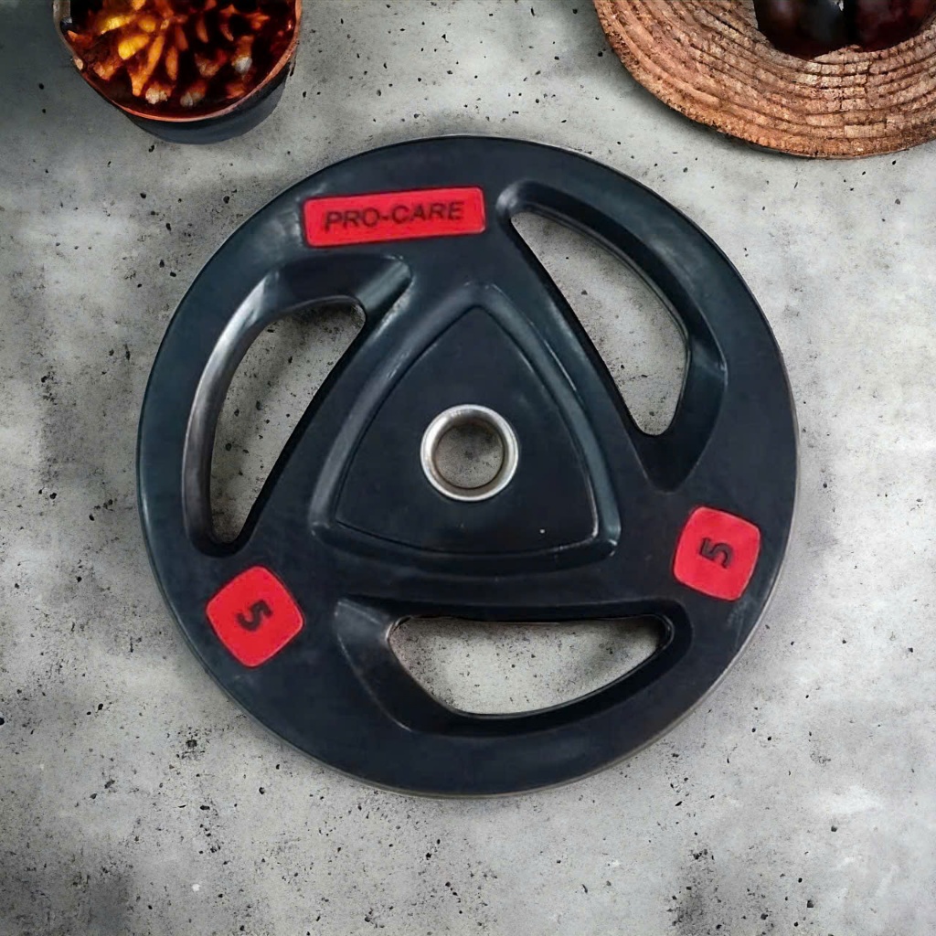 Tạ Đĩa Sắt Cao Su Đài Loan PRO-CARE Vinyl Weight Plates Chống Va Đập Cao - Phuy Tạ 27mm (1 Đĩa Tạ)