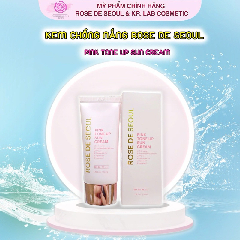 Kem chống nắng rose de seoul pink tone up sun cream 50ml – hạn 2028 Hàn Quốc  IS378