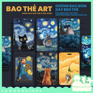Bao Đựng Thẻ Nhân Viên Nhựa ABS Độc Đáo Phong Cách Trừu Tượng Nghệ Thuật Abstract Anime và Totoro