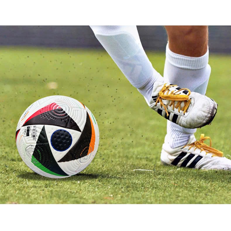 Quả Bóng Đá Da Cao Cấp Size 5, size 5 - Bóng Đá Da Đúc UEFA Champions League Cao Cấp - Tặng Kèm kim + lưới