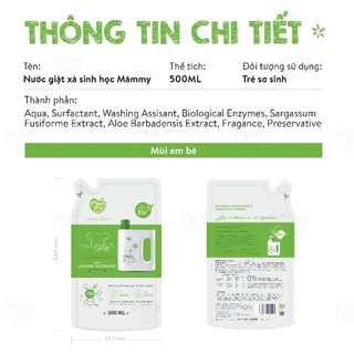 Nước Giặt Xả Sinh Học cho bé Mămmy