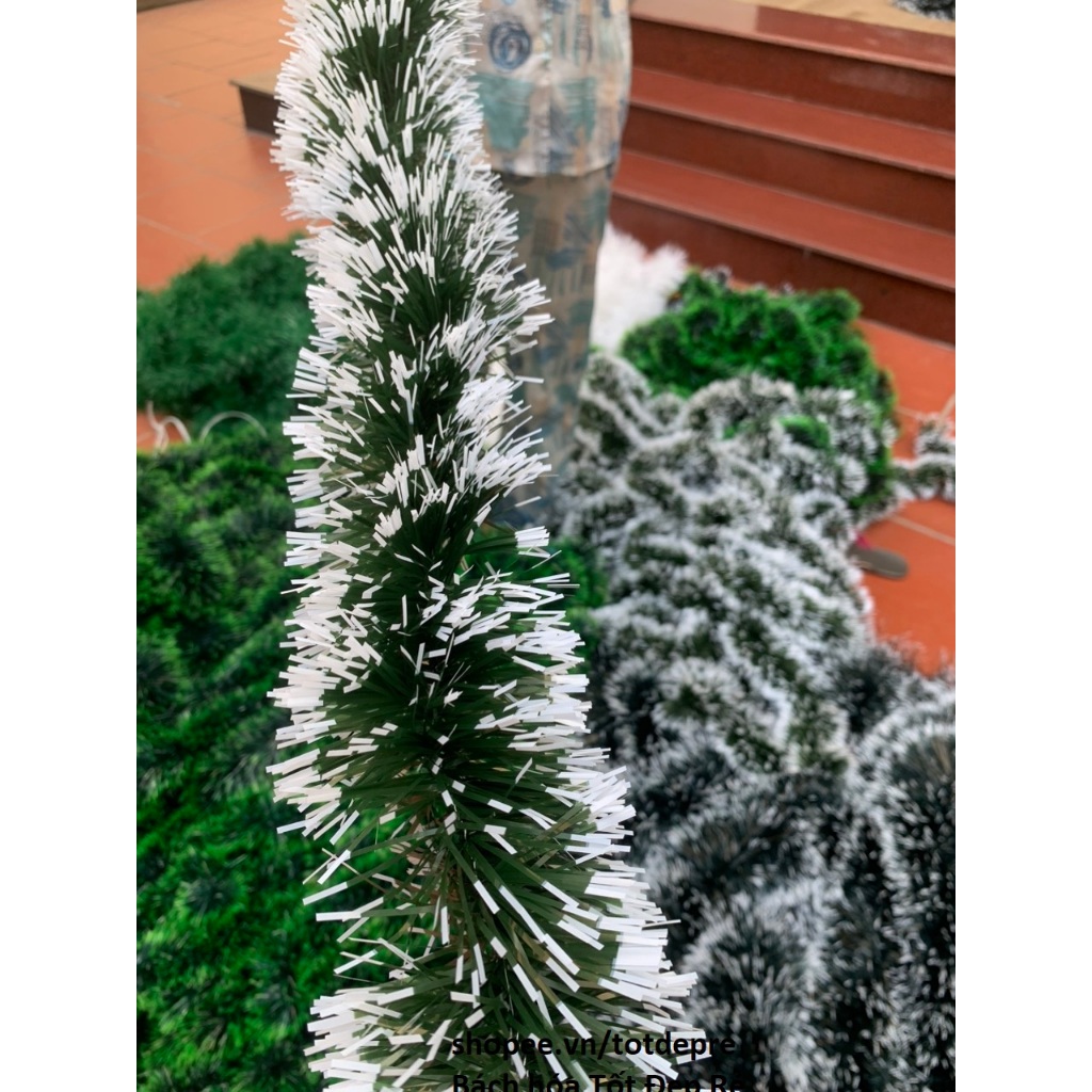 Dây trang trí Tết Dây đuôi chồn trang trí Giáng Sinh - Dây thông trang trí Noel 1.8m - Dây kim tuyến Tết treo quất đào