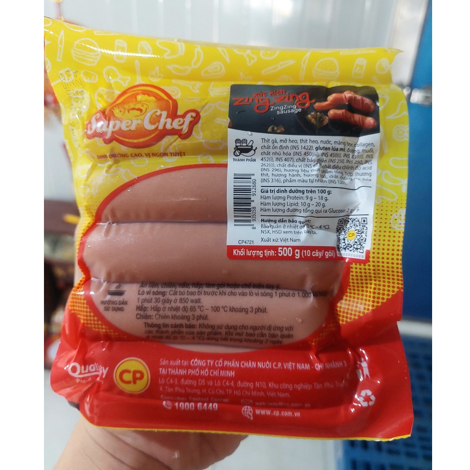 1Kg Xúc Xích Đức  Super (20 cây)_ Gồm 2 gói 500g
