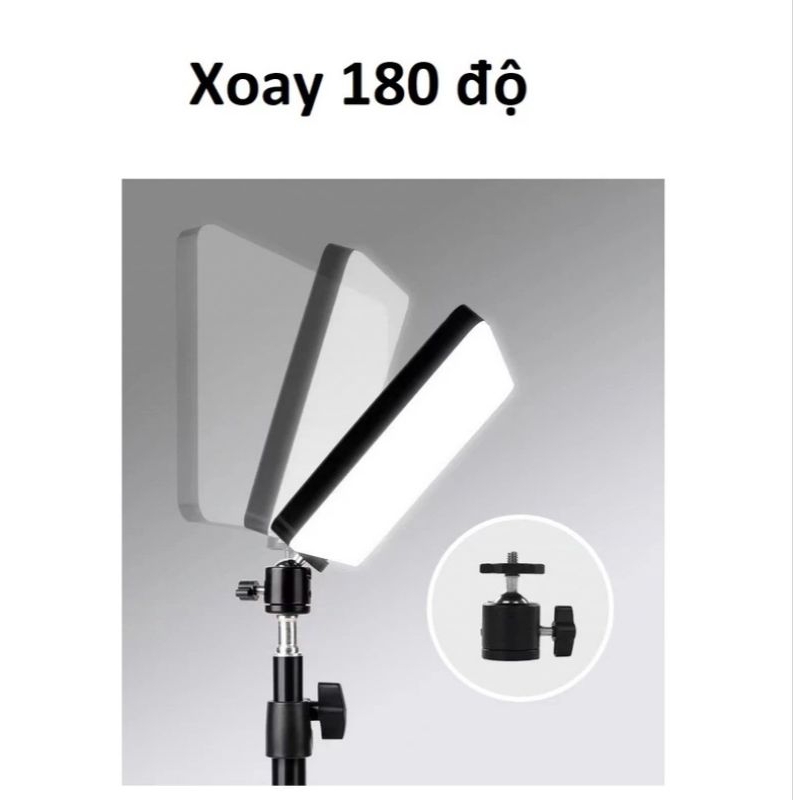 Đèn Livestream Vuông MM240 11inch có remote 3 chế độ sáng và chân 2m1 .