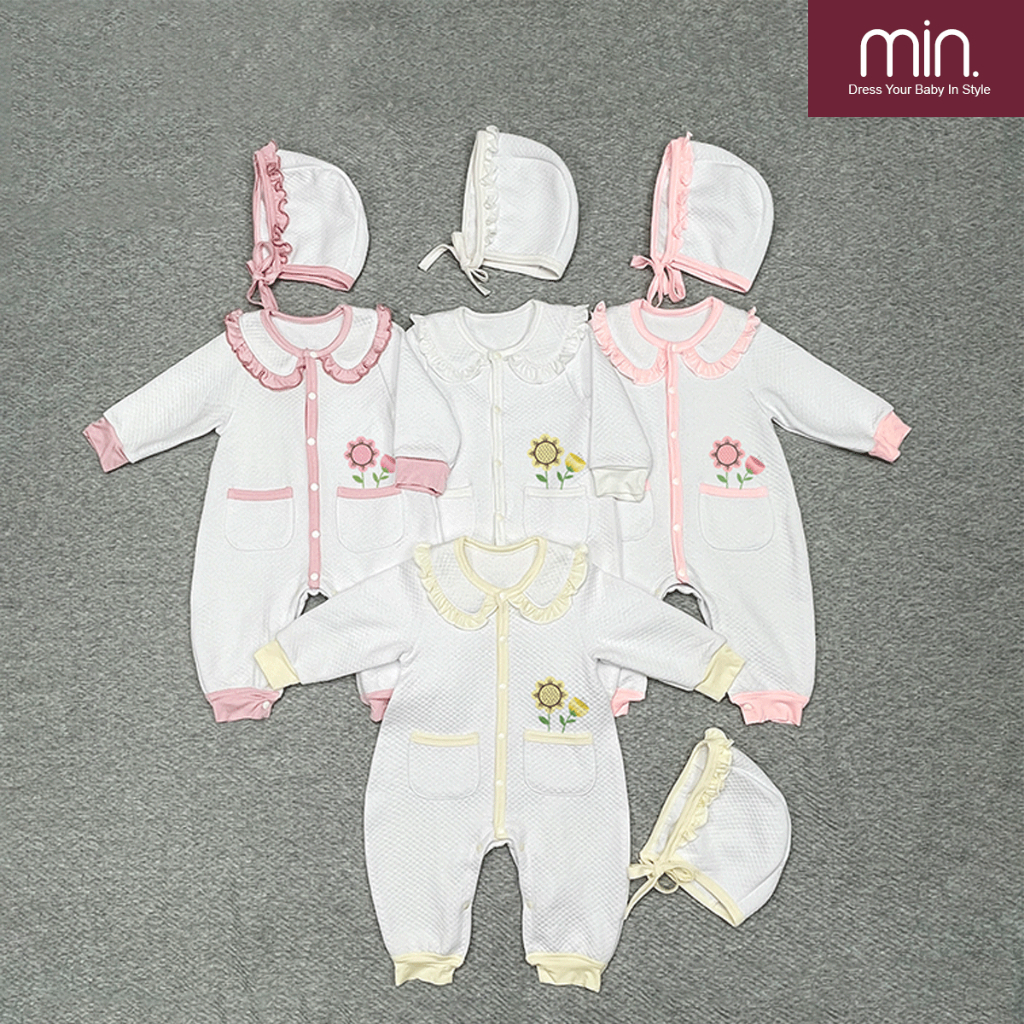 Body Thu Đông Cho Bé Gái 0-6 Tháng Anminaza Vải Cotton 100% Tự Nhiên Lành Tính Ấm Áp - Hàng Chính Hãng AMI0219