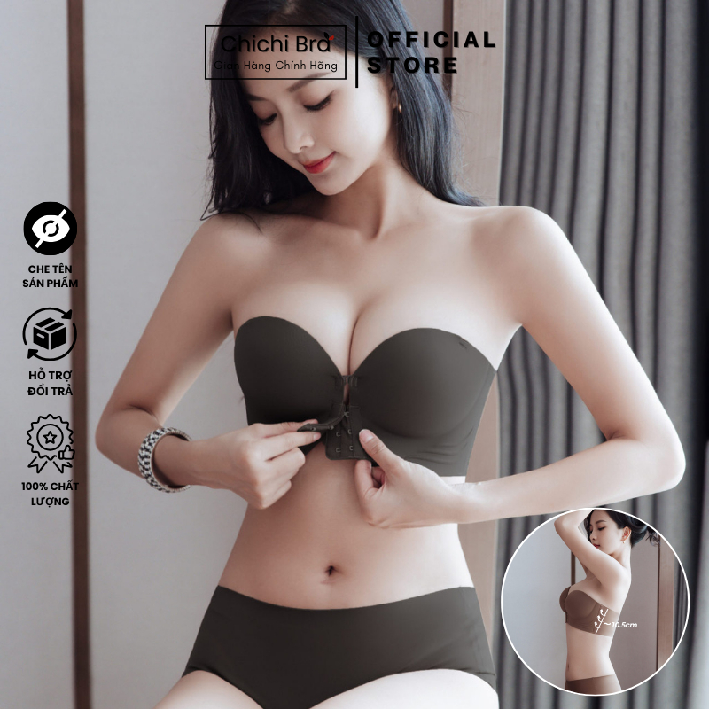 Áo ngực nữ chống tụt cài trước đệm dày 5cm nâng tạo khe, áo lót nữ 2 in 1 tiện lợi 946
