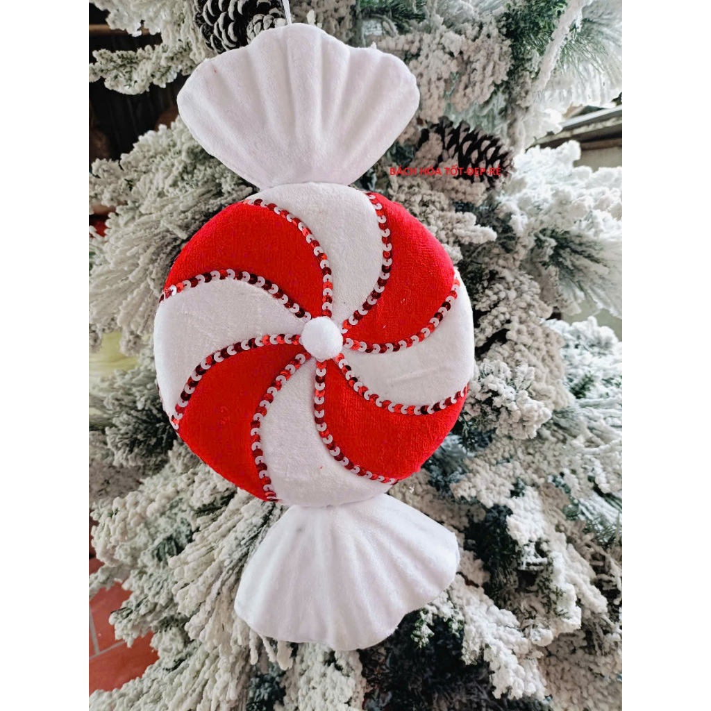 KẸO NHUNG XOẮN 38CM-PHỤ KIỆN NOEL TUYỆT ĐẸP