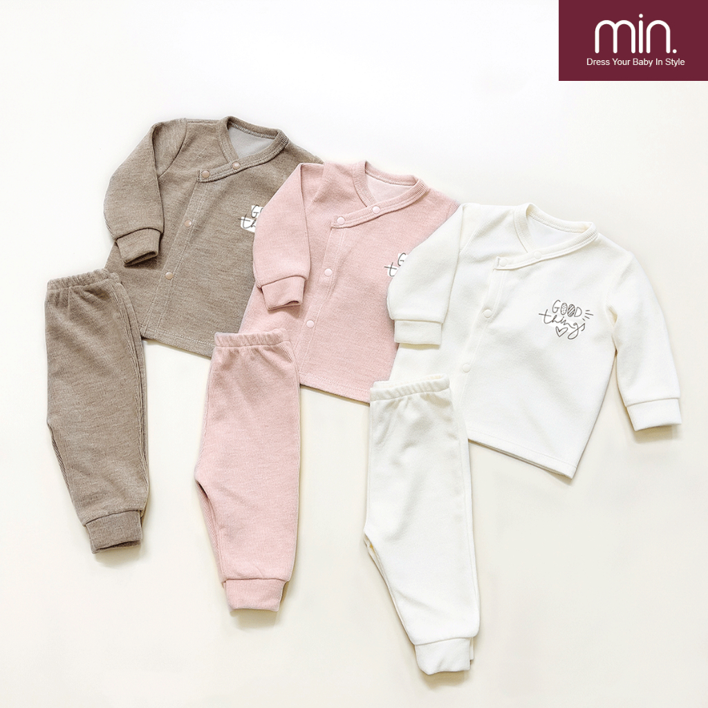 Bộ Sơ Sinh Dài Tay Anminaza Vải Nỉ Nhung Mềm Mại Và Ấm Áp - Hàng Chính Hãng AMI0089