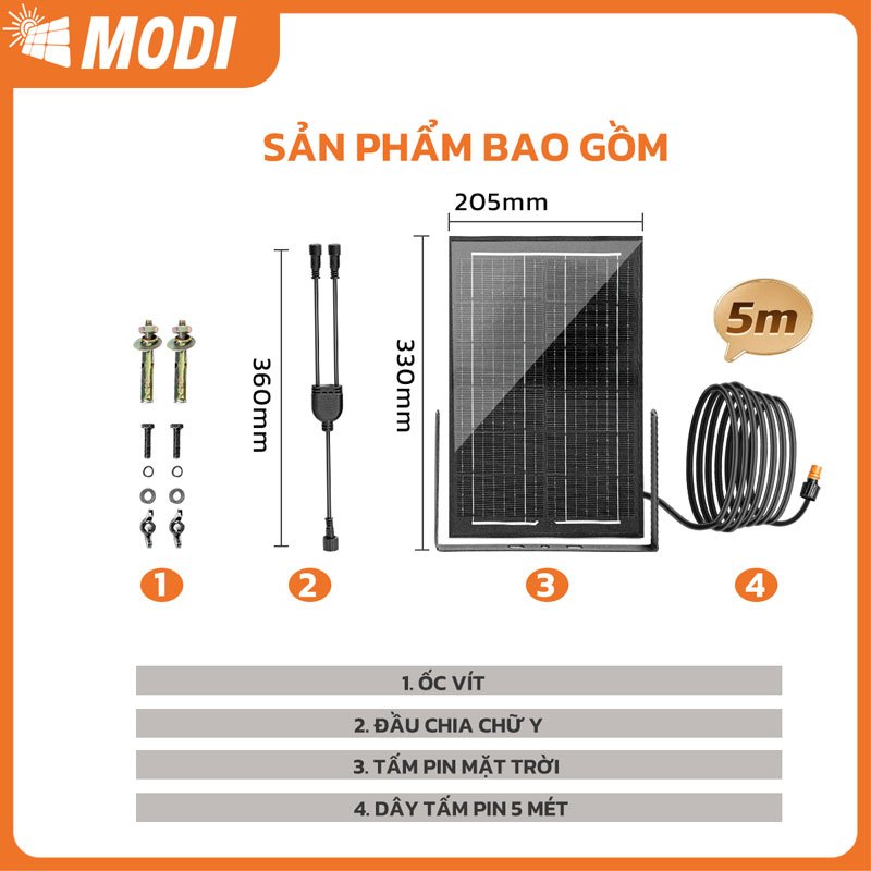Ảnh Tấm Thu Năng Lượng Mặt Trời Mono MODI SOLAR Hiệu Suất Sạc Nhanh Phù Hợp Cho Đèn Pha Tấm Pin Trên 20W 3