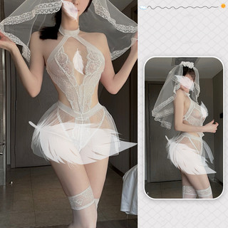 Đồ Ngủ Cosplay Cô Dâu Hạnh Phúc Tình Nhân Vui Vẻ DN02 Bộ Váy Ngủ Nữ Cô Dâu Sexy Gợi Cảm Quyến Rũ