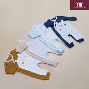 Body Dài Tay Cho Bé Thu Đông Anminaza Chất Vải Cotton Mềm Mại Siêu Lành Tính - Hàng Chính Hãng AMI0264