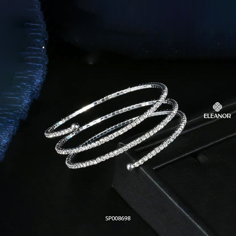 Vòng tay nữ Eleanor Accessories đính đá lắc tay nhiều vòng basic phụ kiện trang sức 8698