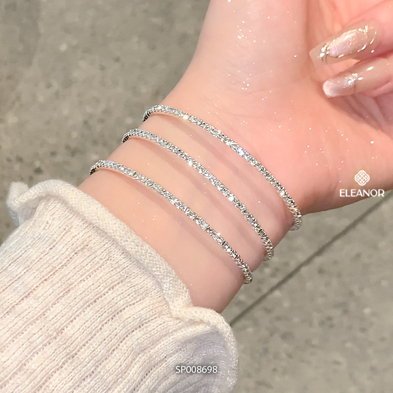 Vòng tay nữ Eleanor Accessories đính đá lắc tay nhiều vòng basic phụ kiện trang sức 8698