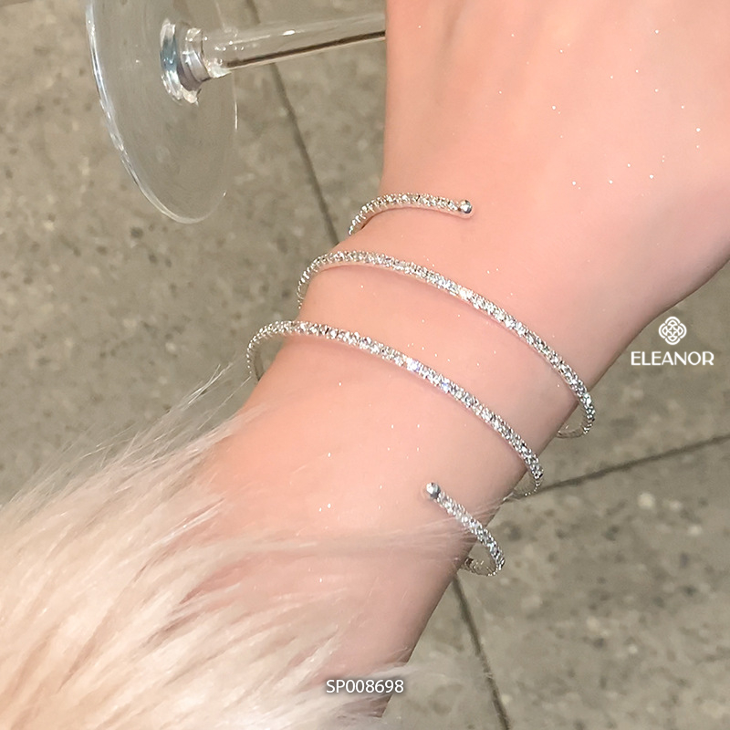 Vòng tay nữ Eleanor Accessories đính đá lắc tay nhiều vòng basic phụ kiện trang sức 8698