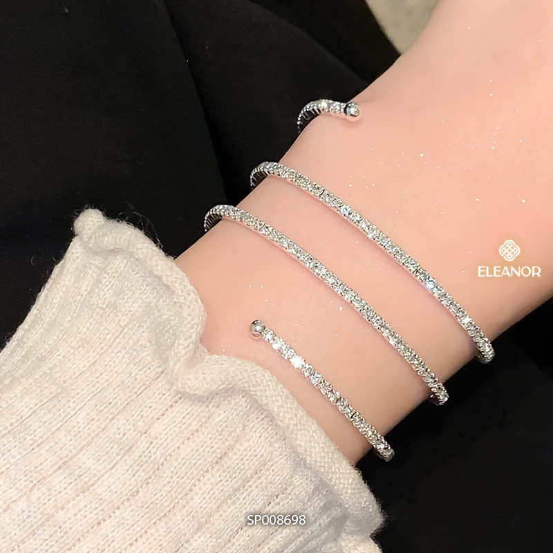 Vòng tay nữ Eleanor Accessories đính đá lắc tay nhiều vòng basic phụ kiện trang sức 8698