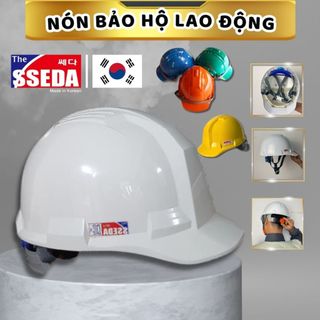 Mũ bảo hộ lao động SEEDA nút vặn lót xốp nhựa ABS HPS4 dùng trong lao động công trình