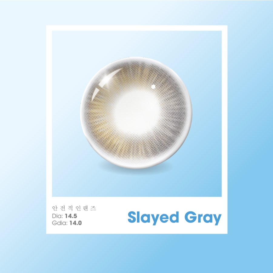 Ảnh Kính áp tròng VIVIMOON EYECONIC lens cận cho mắt thở màu xám baby Slayed Gray, giãn tròng to 14.5mm, hạn sử dụng 6 tháng 3