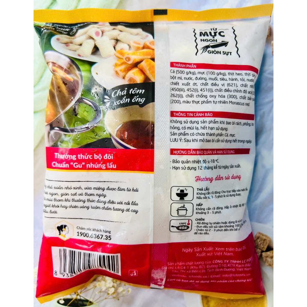 500g Chả Mực xoắn Lacusina