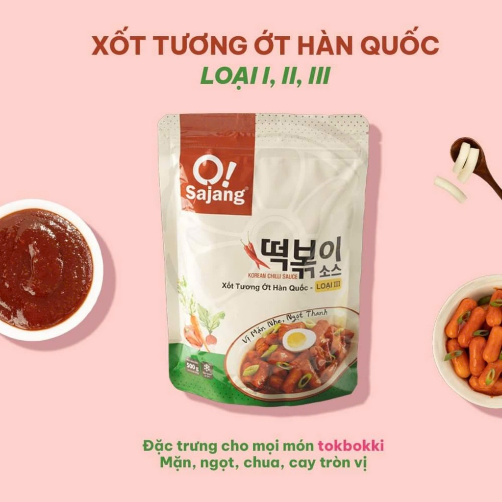 500g Sốt Tương ớt hàn quốc S3 Vị mặn nhẹ, ngọt thanh