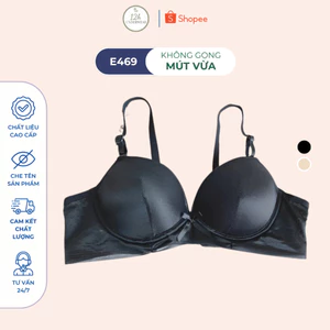 Áo ngực nâng ngực mút vừa, không gọng, đệm đúc lưng mảnh thanh lịch E469 | THỜI TRANG 12H