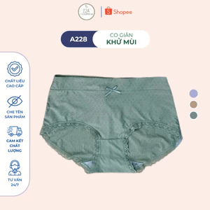 Quần sịp nữ cao cấp thun lạnh viền ren, cạp vừa, lót 2 lớp kháng khuẩn A228 | THỜI TRANG 12H