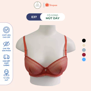 Áo lót có gọng mút dày định hình quả ngực, nâng ngực họa tiết sang trọng B37 | THỜI TRANG 12H