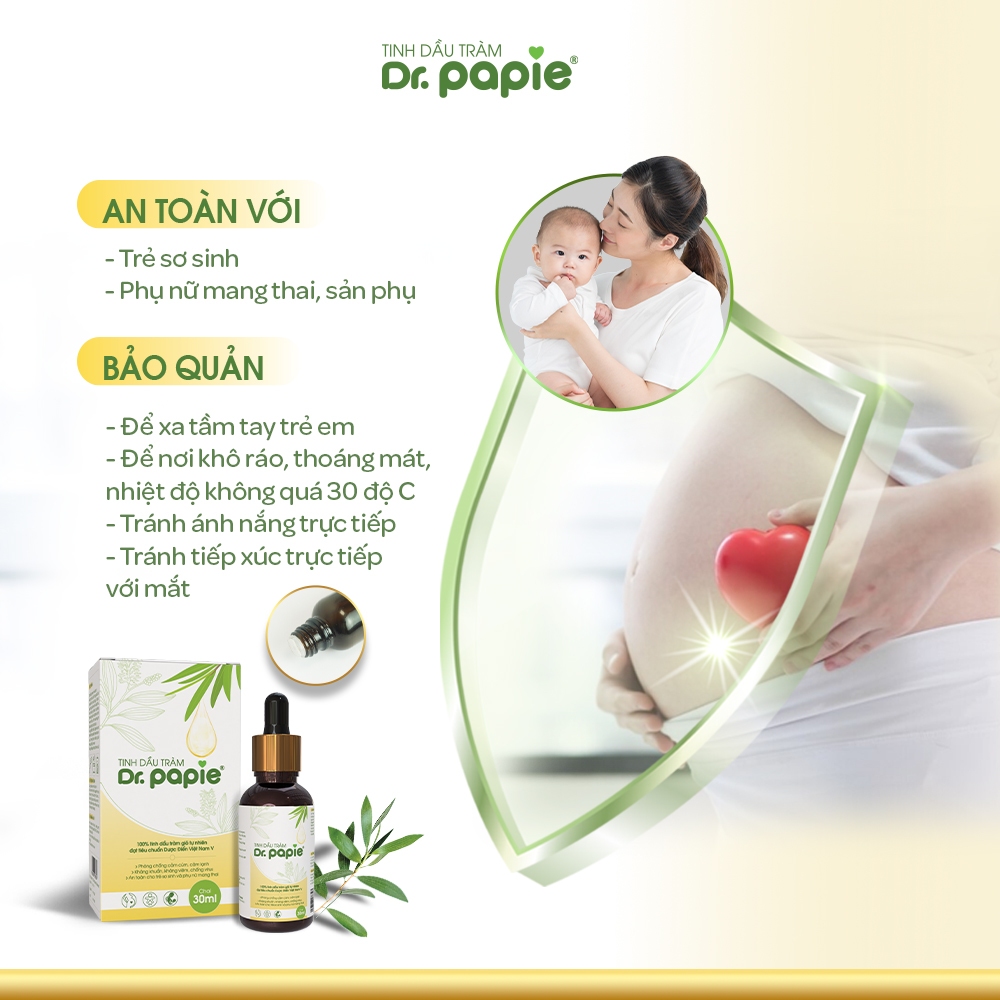 Combo Phòng Cảm Cúm Cảm Mạo Giữ Ấm Cơ Thể Khi Nằm Điều Hoà, Phòng Ngừa Rôm Sảy Làm Giảm Mẩn Ngứa Tắm Gội 2 in 1 Dr.Papie