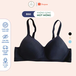 Áo ngực không gọng mút mỏng nhẹ dây không tháo rời B50, Đồ lót 12h