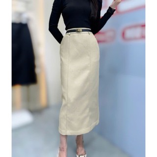 Chân Váy 𝐂𝐂𝐇𝐀𝐓 Dáng Suông Kiểu Bấu Ly 2 Bên Chất Liệu Dạ Tweed Cao Cấp 24CDZ2020ST