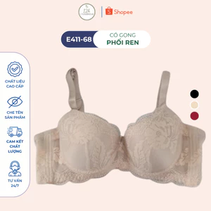 Áo Lót Có Gọng, Áo Ngực Mút Mỏng Ren Cao Cấp E411-68- Thương Hiệu Đồ Lót 12H