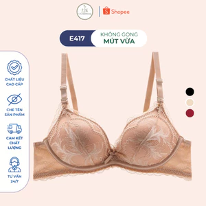 Áo Lót không gọng mút vừa Mút Mềm Êm Ái Có Ren E417