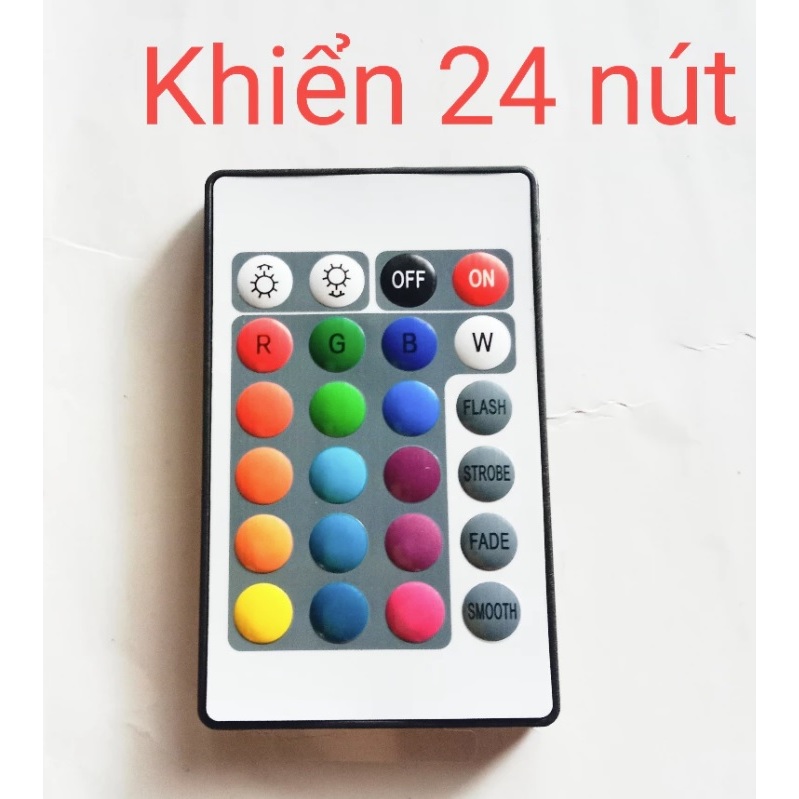 Điều khiển đèn led các loại 24 nút có kèm theo pin