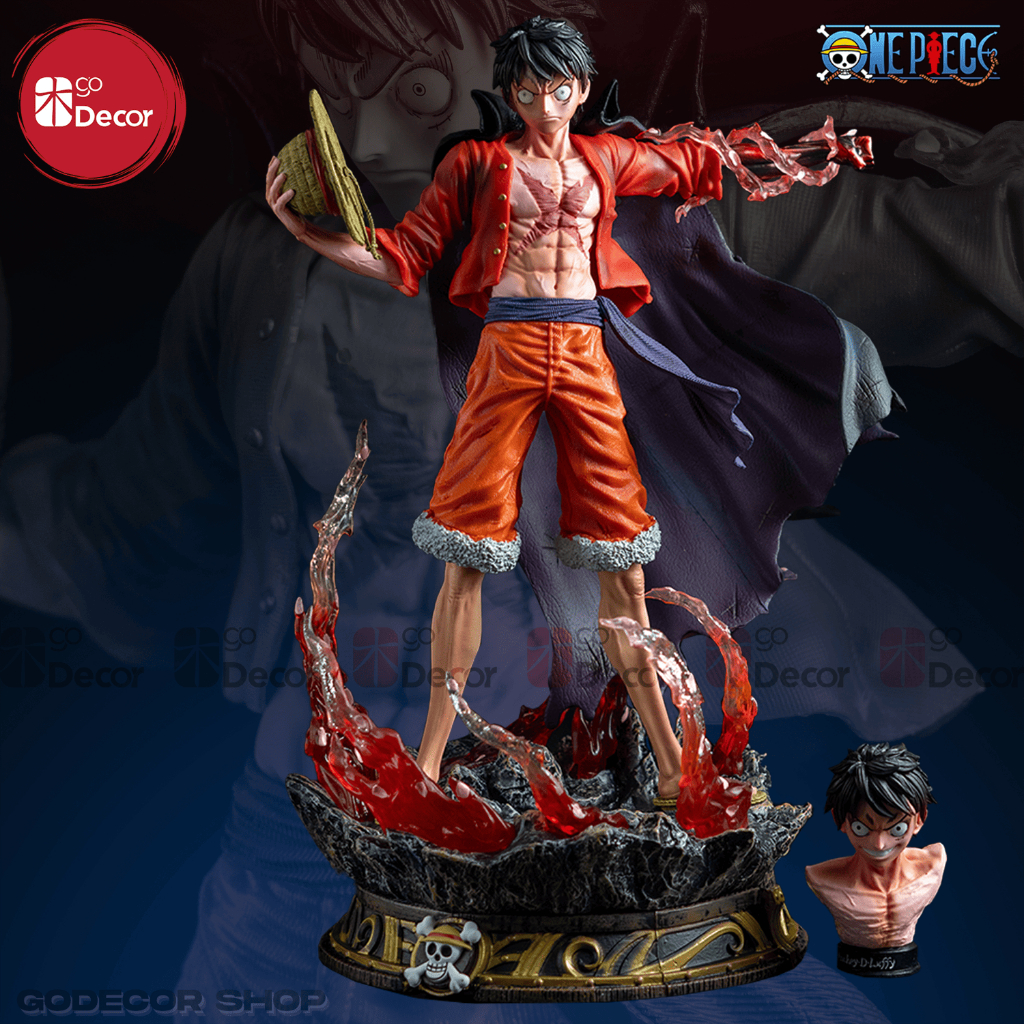 Mô Hình OnePiece Luffy Gear 2 Siêu Ngầu 2 Đầu Có Led Cao 40cm | Figure ...