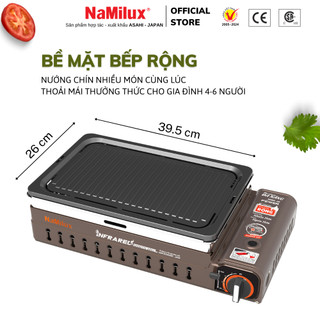 Bếp Nướng Gas Hồng Ngoại NaMilux I Đa Năng, Chống Dính I Bảo Hành 6 Tháng I Hàng Chính Hãng