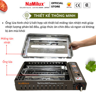 Bếp Nướng Gas Hồng Ngoại NaMilux I Đa Năng, Chống Dính I Bảo Hành 6 Tháng I Hàng Chính Hãng