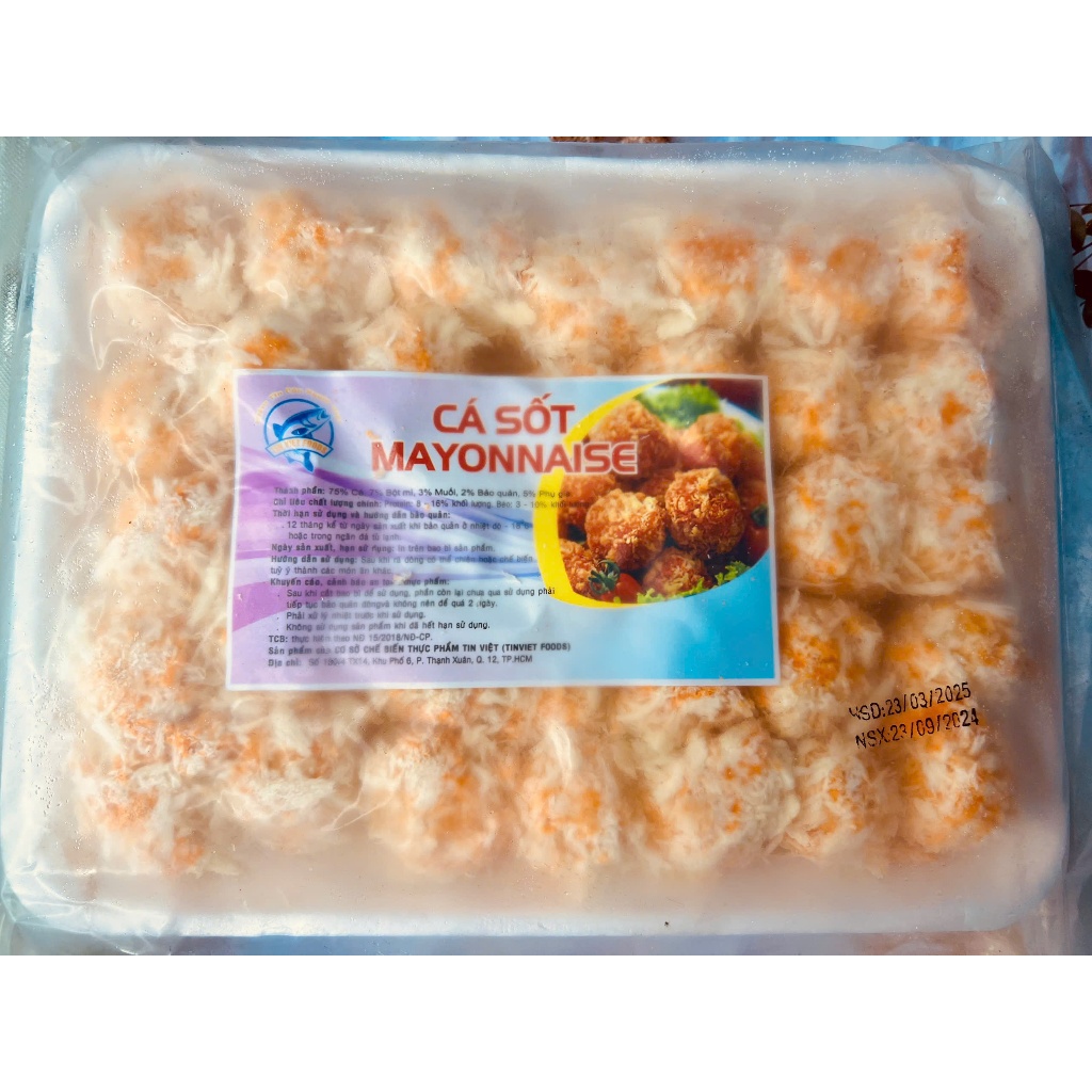 HẢI SẢN SỐT MAYONNAISE CỐM ĐỎ KHAY 440g 40 Viên