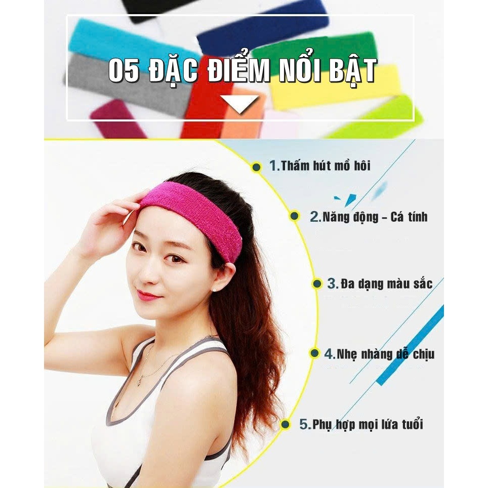 Băng đô nam nữ thể thao Pickleball Beesoul, chặn mồ hôi co giãn 4 chiều tập gym, bóng rổ bóng chuyền