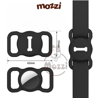 Vỏ bọc bảo vệ Airtag gắn vòng cổ chó mèo móc khoá treo túi xách silicon cao cấp | Pettag Mozzi