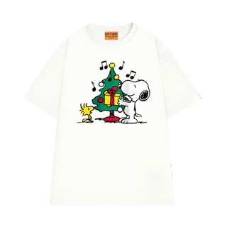 Áo Thun Giáng Sinh Noel NGỐ TEE Hoạt Hình Snoopy và Woodstock Vải Cotton Mềm Mịn Thoáng Mát