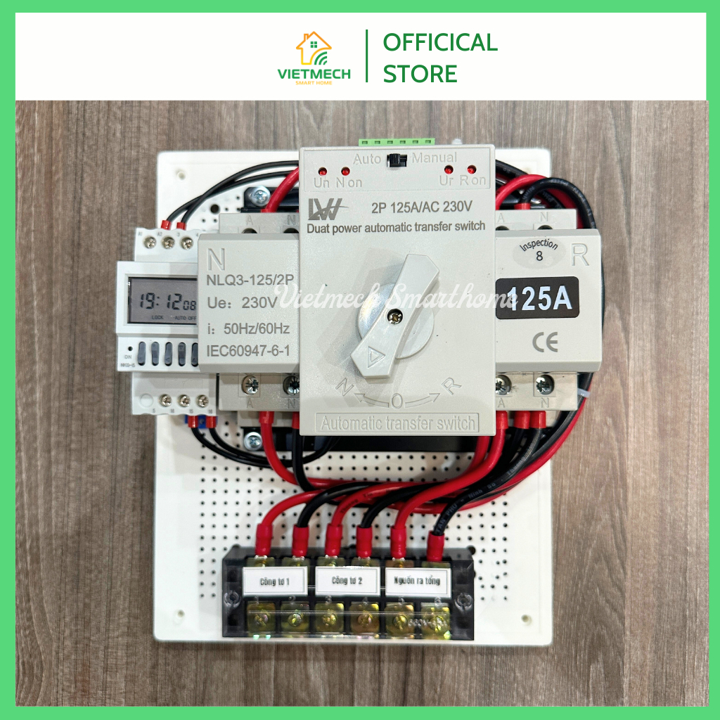Bộ đảo nguồn tự động 2 công tơ điện ATS 125A - Đảo Nguồn Tự Động Qua ...
