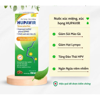 (Che tên sp) COMBO Dung Dịch Vệ Sinh +Nước súc họng HUPAVIR Hỗ trợ tốt cho người HPV, sùi mào gà