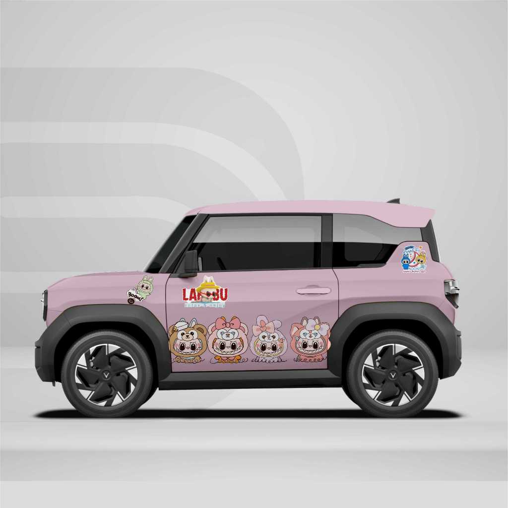 Tem xe Vf3, Tem labubu dán xe ô tô, Decal stiker labubu | Shopee Việt Nam