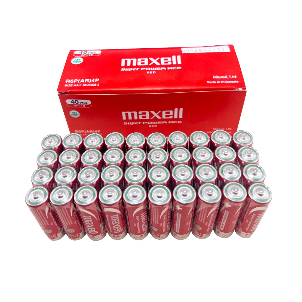 Hộp 40 viên pin tiểu lớn AA Maxell 2A -3A R6P (Đỏ) Maxell Super Power ...