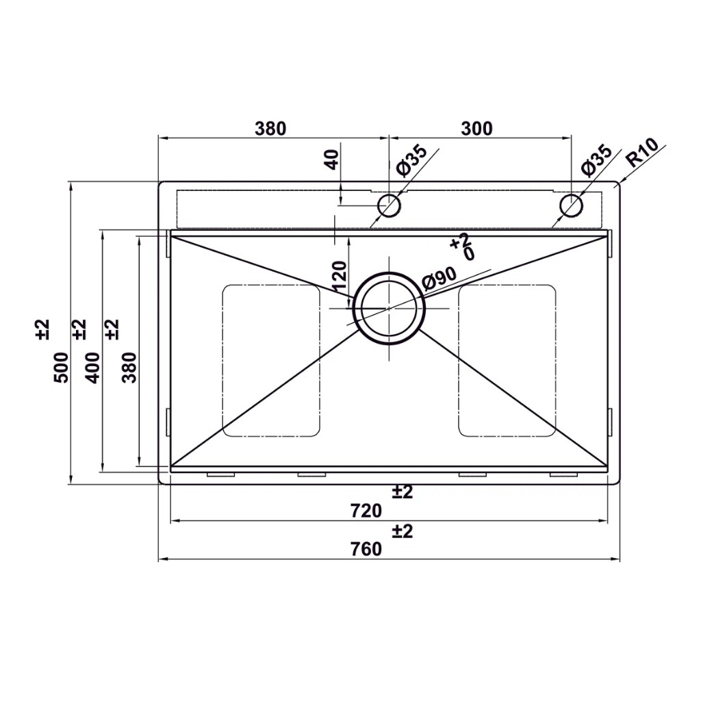 Chậu Inox Hafele WS R0 HS24-SSN1S-7650 567.20.627