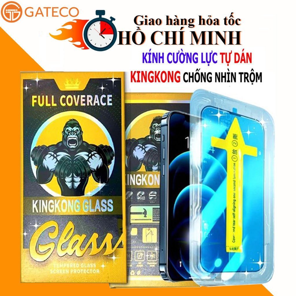 Cường Lực Iphone Tự Dán KINGKONG Chống Nhìn Trộm ip 16 Pro max 17 Pro max 15Promax 14 Promax 13 12 11Promax Xsmax 11 Xr