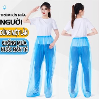 QUẦN MƯA CHỐNG NƯỚC BẮN COMBO 2 CÁI | TRÙM KÍN GIÀY DÉP ĐI XE MÁY GẤP GỌN MANG THEO
