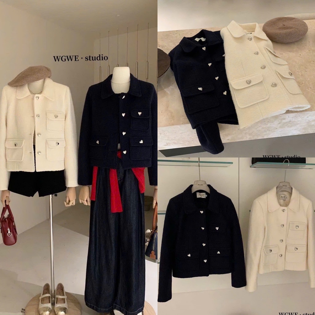 MIDISTORE - Áo Tweed nhung cúc tim WGWE (2811) | Shopee Việt Nam