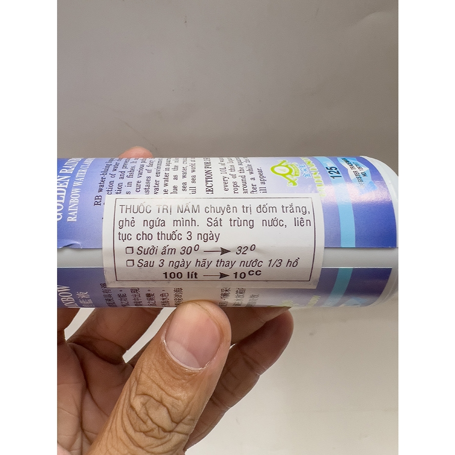 HỖ TRỢ CÁC VẤN ĐỀ NẤM TRẮNG CHO CÁ GOLDEN RAINBOW 125ML
